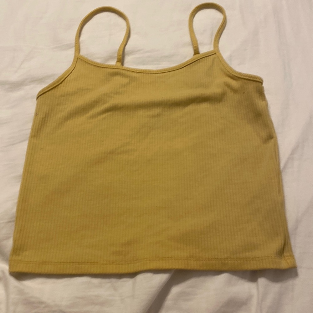 yellow american eagle tank top